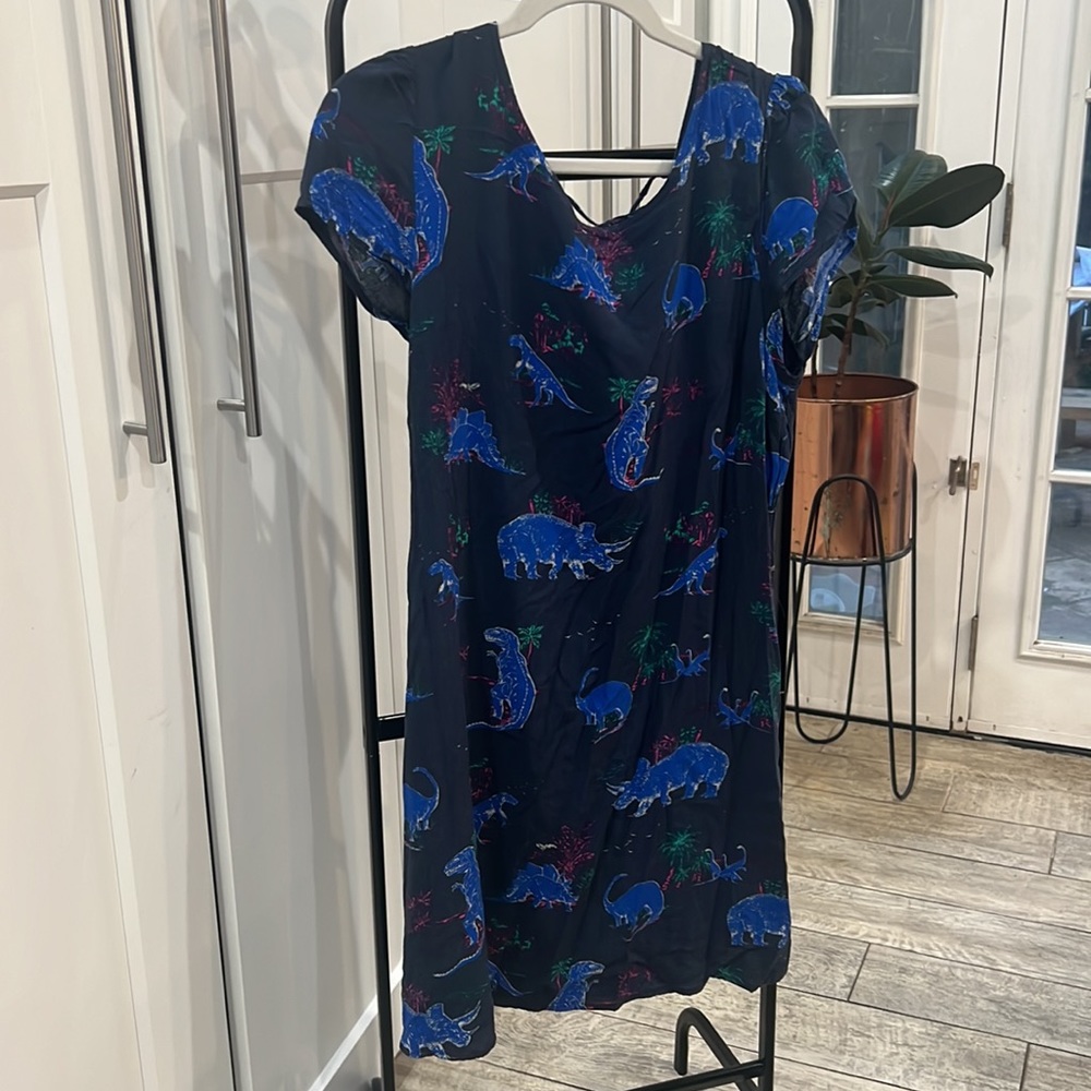 ModCloth XL blue dinosour dress
